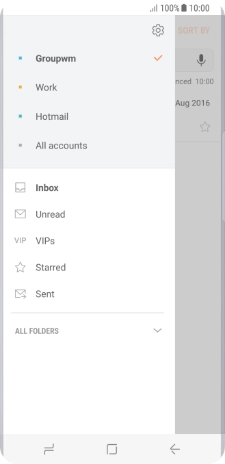 Press the settings icon.
