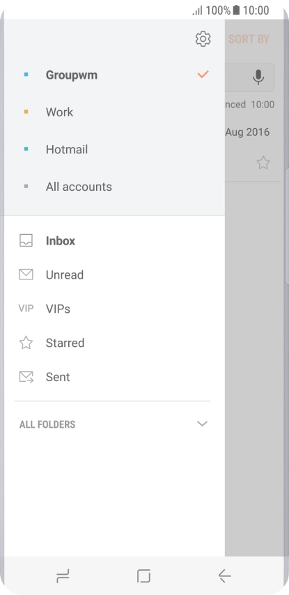 Press the settings icon.