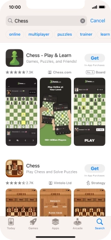 Press the required app.