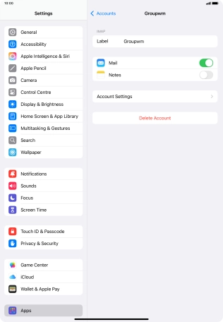 Press Account Settings.