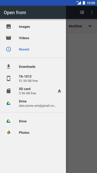 Press Images and go to the required folder.