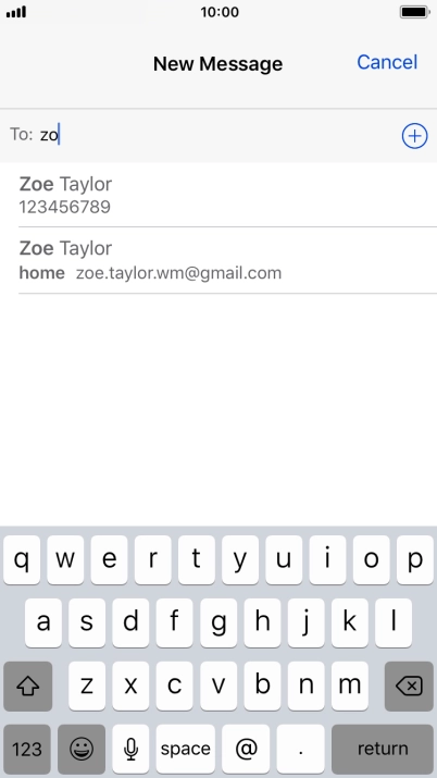 Press the required contact.