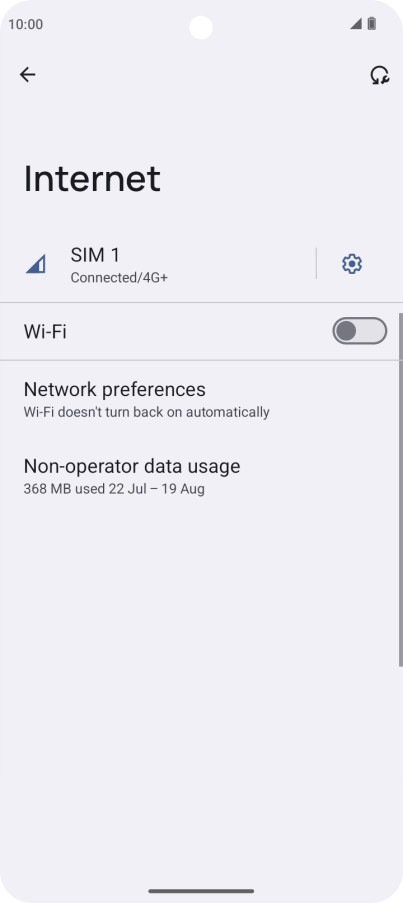 Press the indicator next to 