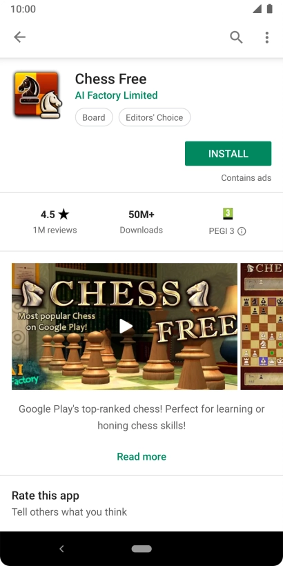 Press INSTALL and follow the instructions on the screen to install the app.