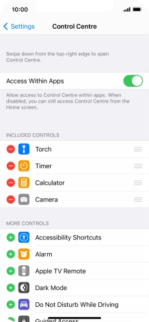 Press the indicator next to 