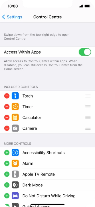 Press the indicator next to 
