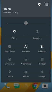 Press the settings icon.