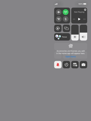 Press the flight mode icon to turn the function on or off.