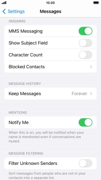 Press the Home key to return to the home screen.