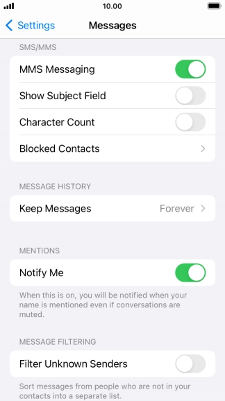 Press the Home key to return to the home screen.