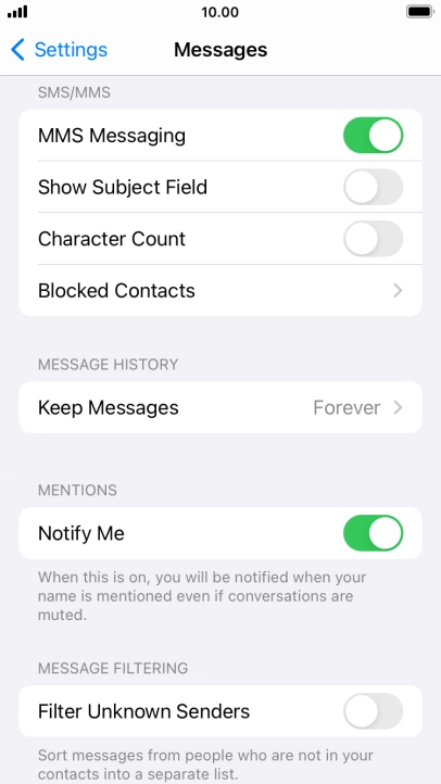 Press the Home key to return to the home screen.