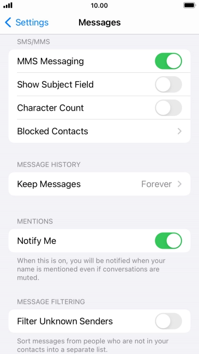Press the Home key to return to the home screen.