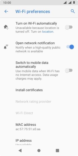 Press the indicator next to 