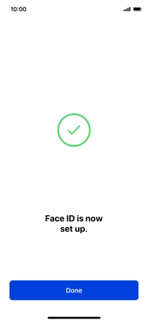 Press Done. If you haven't previously selected a phone lock code, key in a code of your own choice twice.
