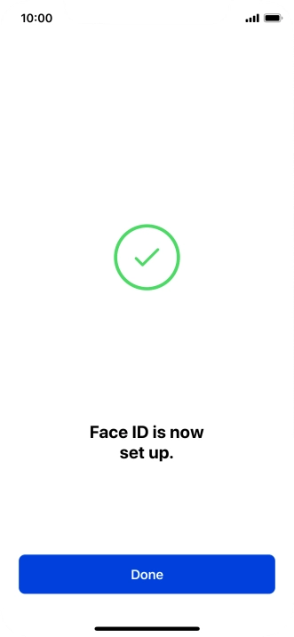 Press Done. If you haven't previously selected a phone lock code, key in a code of your own choice twice.