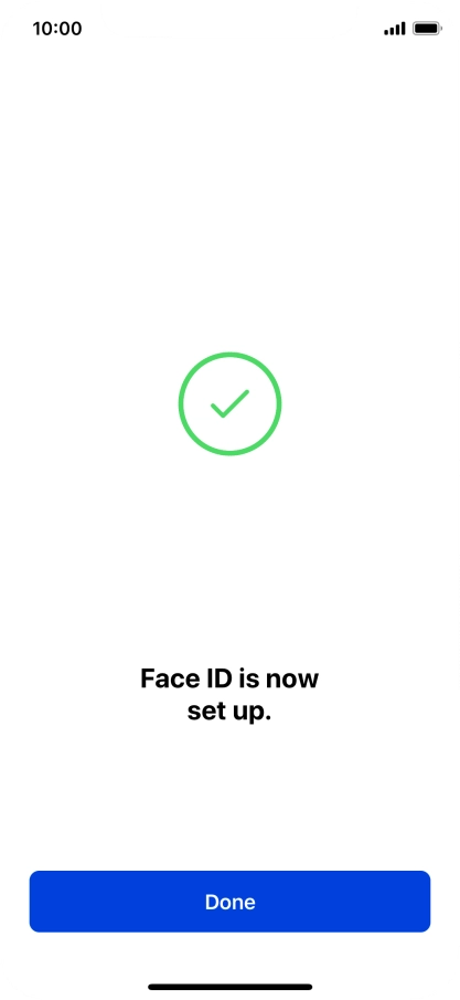 Press Done. If you haven't previously selected a phone lock code, key in a code of your own choice twice.