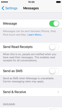 Press the indicator next to 
