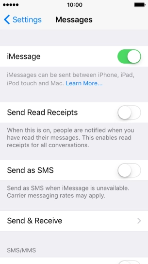 Press the indicator next to 