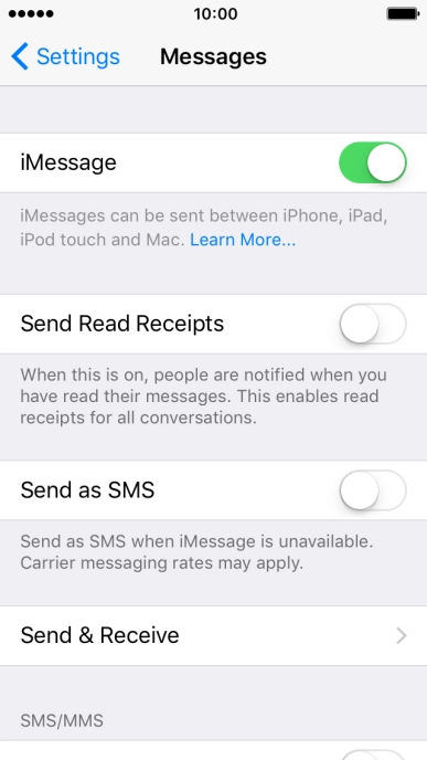 Press the indicator next to 