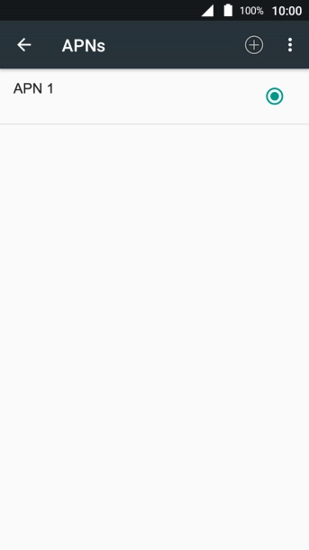 Press the new data connection icon.