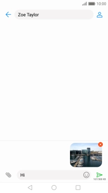 Press the send icon when you've finished your picture message.
