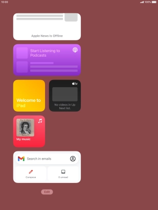 If you're using a Widget Stack: slide up or down on the stack to select the required widget.