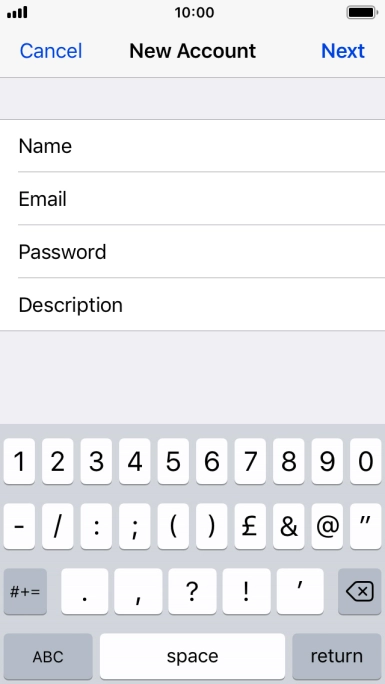 Press Description and key in the required name.