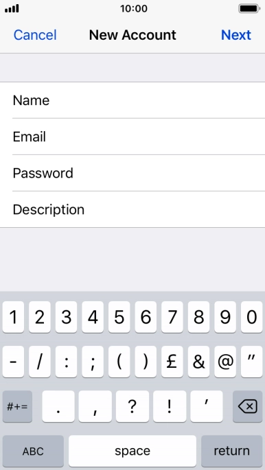 Press Description and key in the required name.