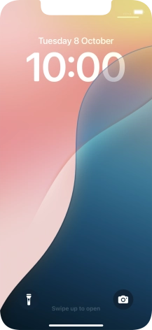 Slide your finger upwards starting from the bottom of the screen.