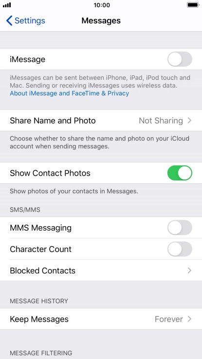 Press the indicator next to 