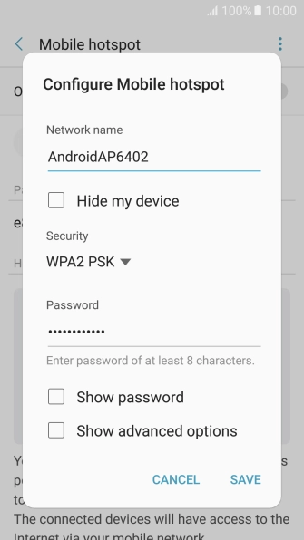 Press the field below 