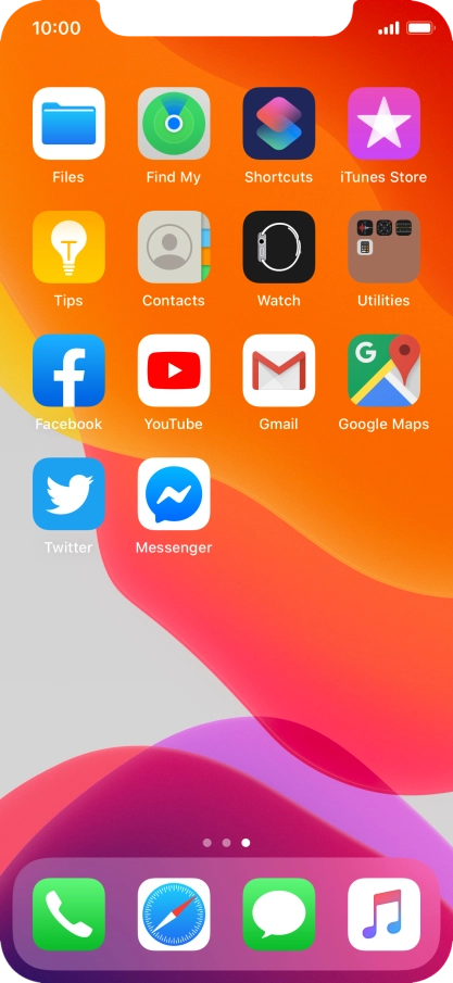 Press and hold any app.