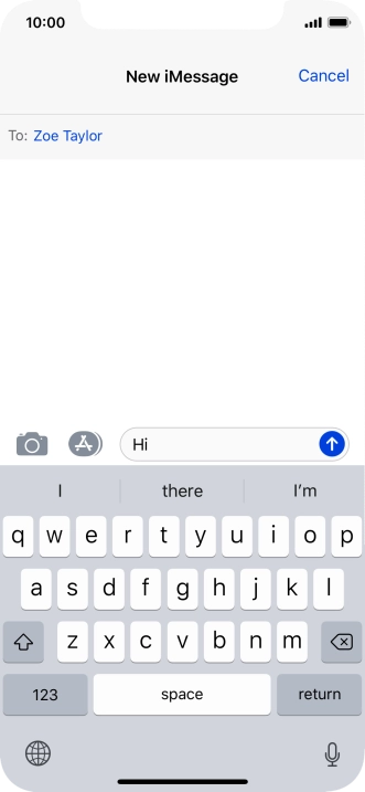 Press the send icon.