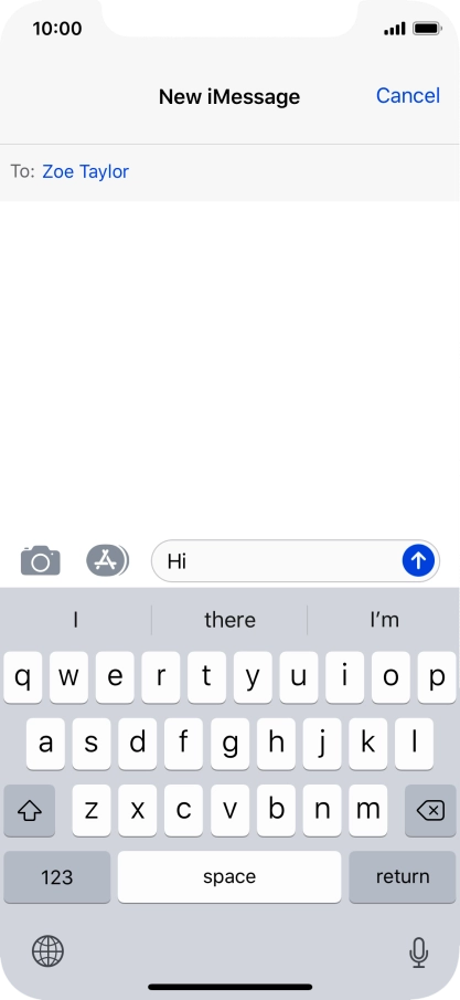 Press the send icon.