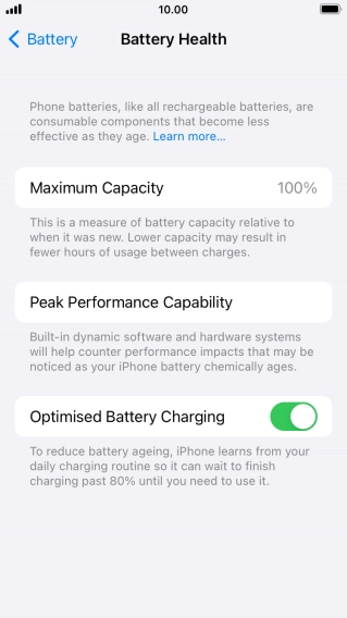 Press the indicator next to 