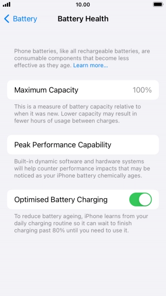 Press the indicator next to 