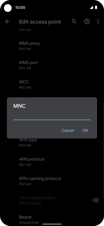 Key in 03 and press OK.