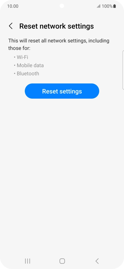 Press Reset settings.