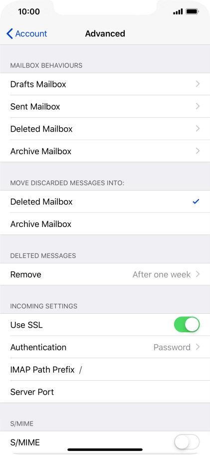 Press the indicator next to 