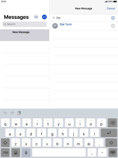 Press the required contact.
