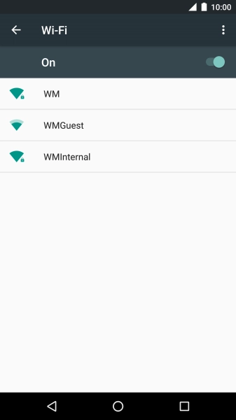 Press the required Wi-Fi network.