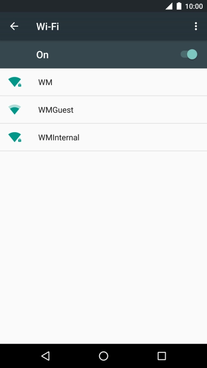 Press the required Wi-Fi network.