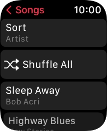 Go to the required category or playlist and press the required audio file.