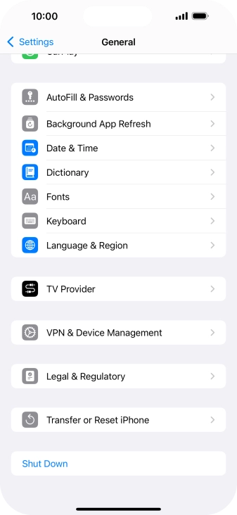 Press Transfer or Reset iPhone.