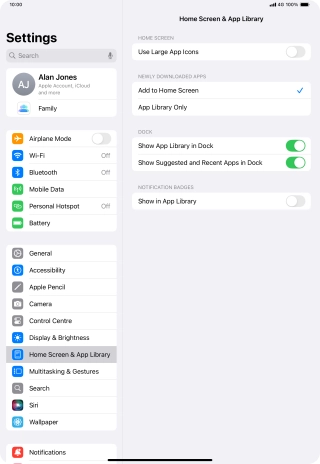 To add new downloaded apps to both the home screen and App Library, press Add to Home Screen.