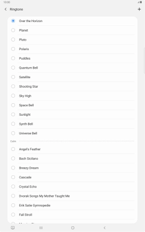 Press the add ring tone icon.