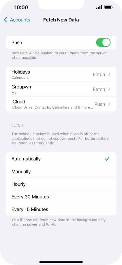 Press the indicator next to 