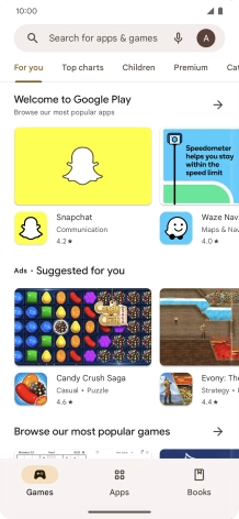 Press the profile icon.