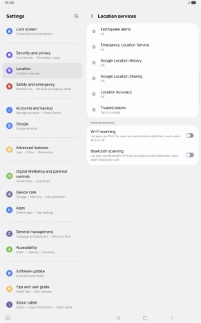 Press Location Accuracy.