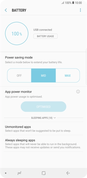 Press the Home key to return to the home screen.